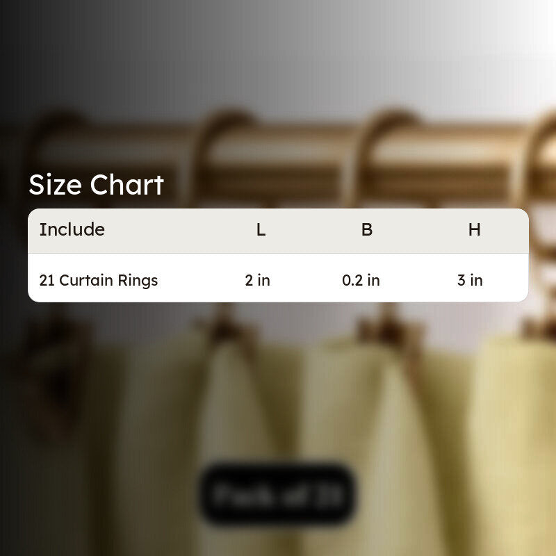 Easy Hang Curtain Ring with Clip (Gold) -  Set of Twenty One media 8