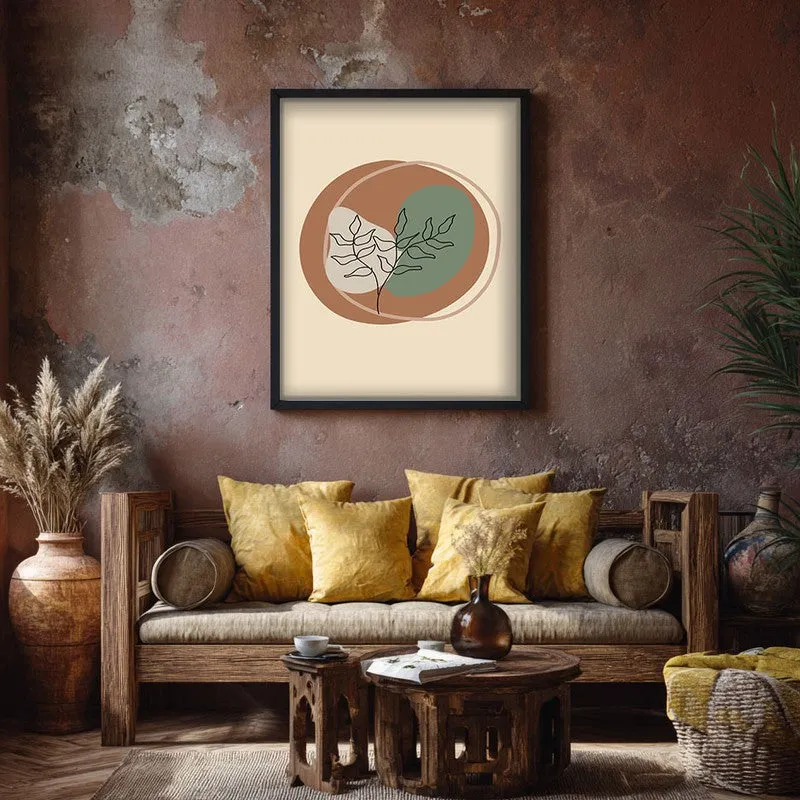 Woven Flora Canvas Wall Painting With Black Frame media 7