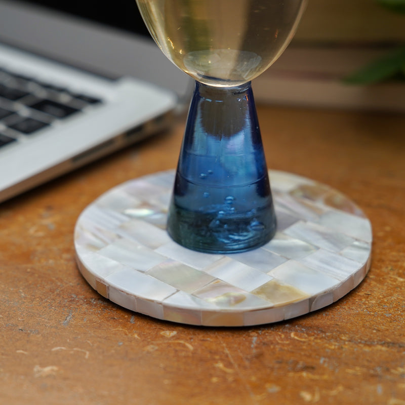 Casper Mother Of Pearl Coaster - Set Of Two