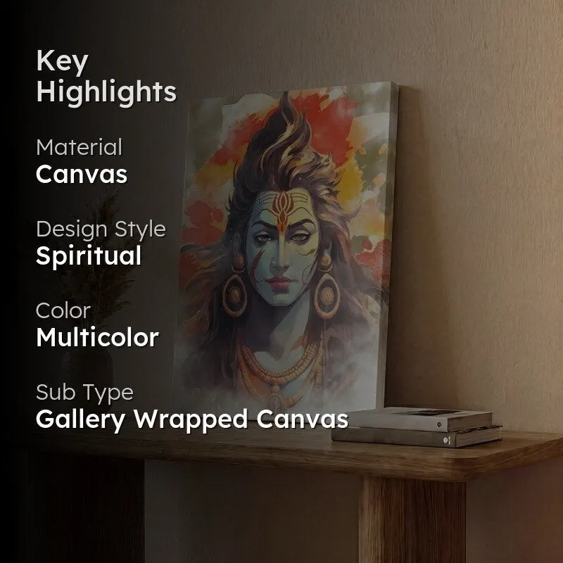 Shiv Tandav Canvas Wall Painting media 2