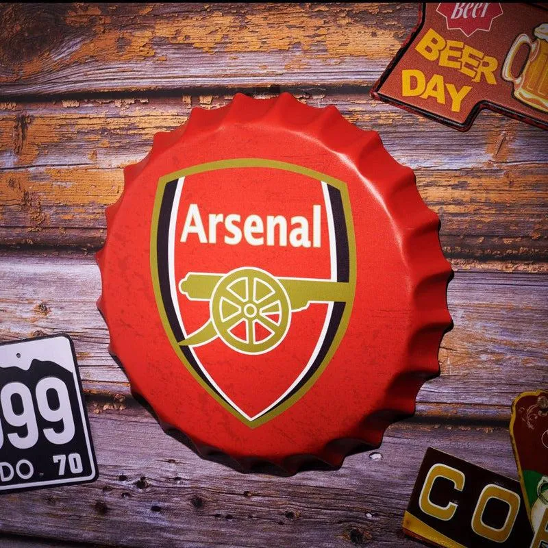 Arsenal Bottle Cap Metal Wall Accent media 1
