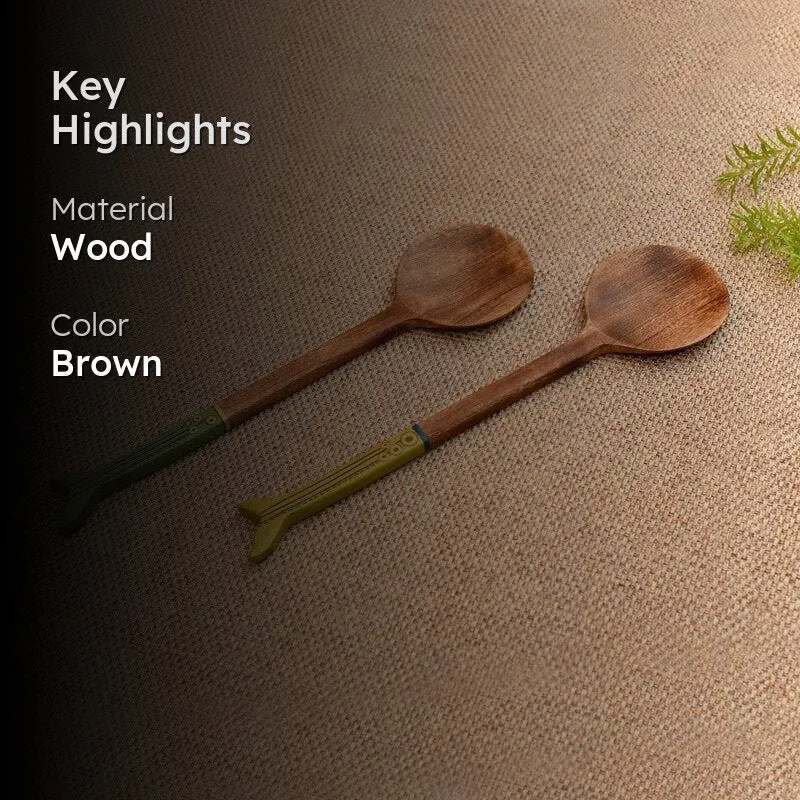 Etash Wooden Ladle  - Set Of Two media 2