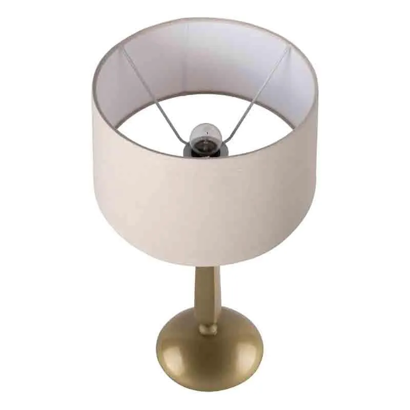 Baroque Fabric Table Lamp - Gold,Beige media 4