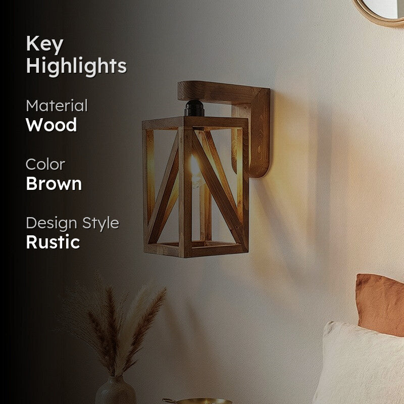 Ocelis Wooden Wall Lamp media 2