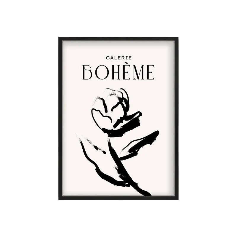 Expressive Flora Canvas Wall Painting With Black Frame media 3