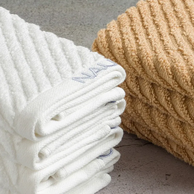 Nautica Riviera Soft Cotton Hand & Face Towel (White & Yellow) - Set Of Eight media 5