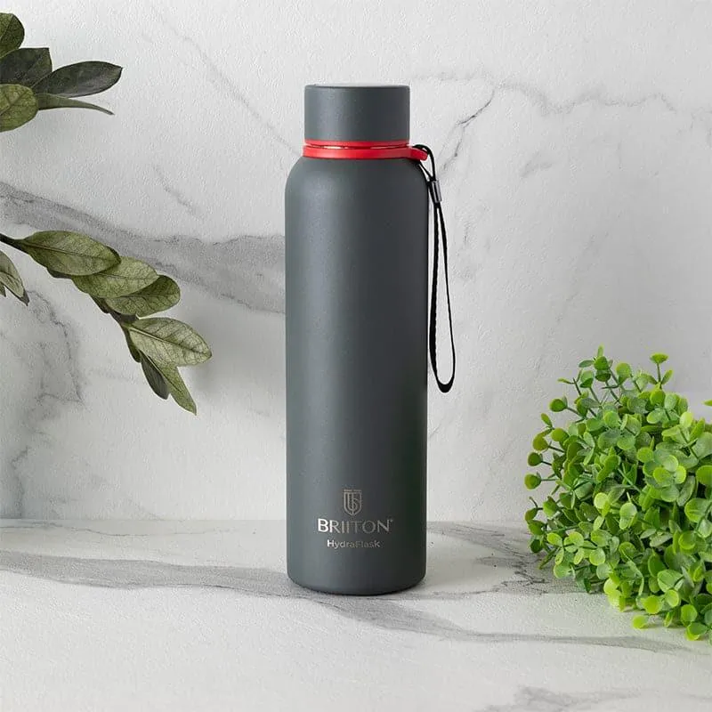 Aqueous Hot & Cold Thermos Water Bottle (Grey) - 750 mL media 1