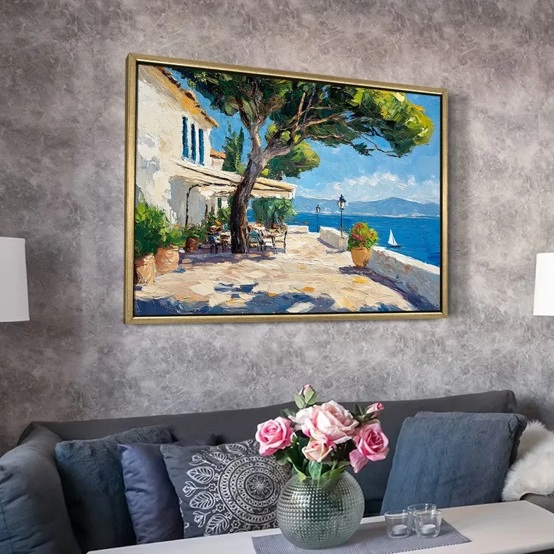 Gilded Horizon Canvas Wall Painting With Frame media 6