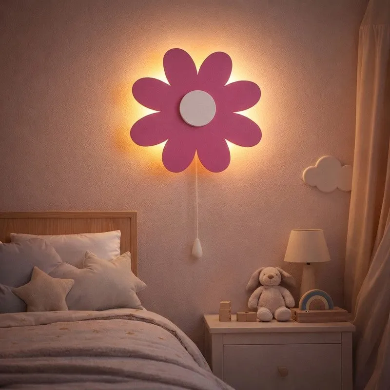 Lumiflora Battery Operated MDF Wall Lamp - Pink media 1