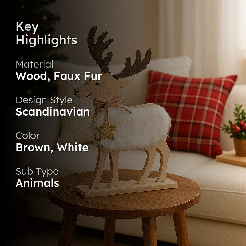 Frosted Reindeer Holiday Showpiece media 2