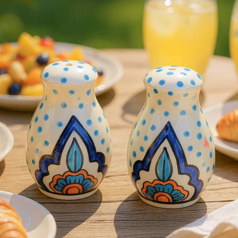 Mehira Blue Ceramic Salt & Pepper Bottles (80 mL Each) - Set Of Two media 4