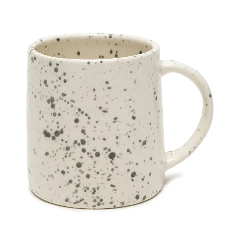 Splash Ceramic Coffee Mug (300 mL Each,White) - Set Of Four - 5