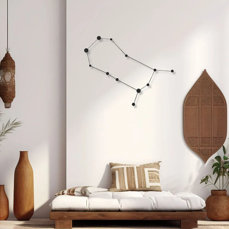 Gemini Constellation Black Iron Wall Accent media 1