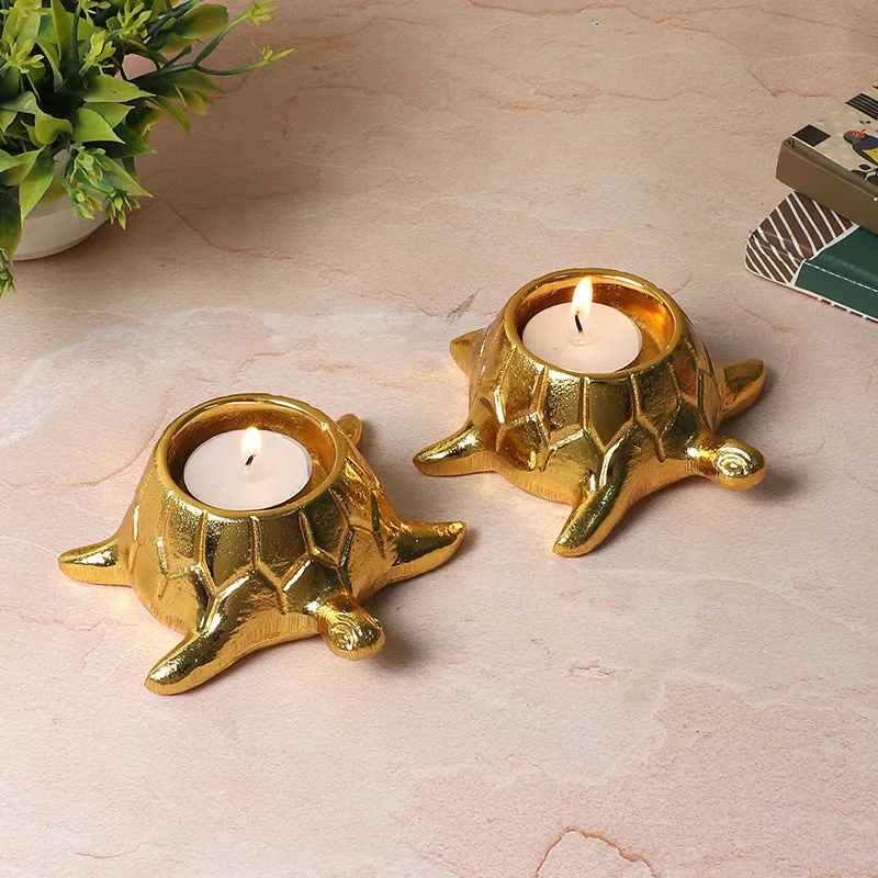 Tortoise Tea Light Holder - Set Of Two media 1