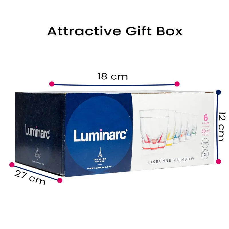 Luminarc Lisbonne Whiskey Glass (300 mL/Multicolor) - Set Of Six media 7