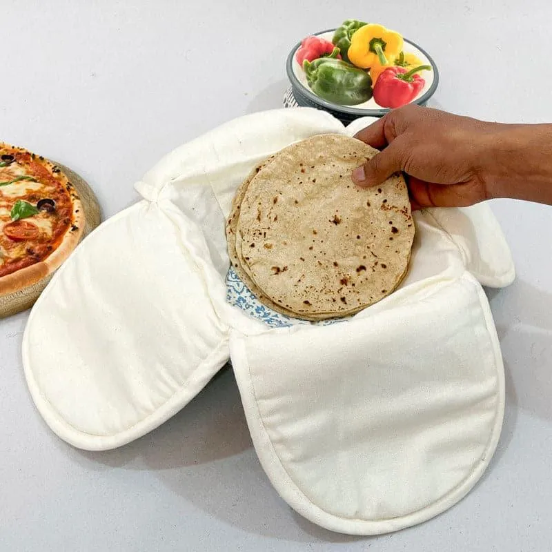 Swayam Theona Round Bread Basket - Blue media 3