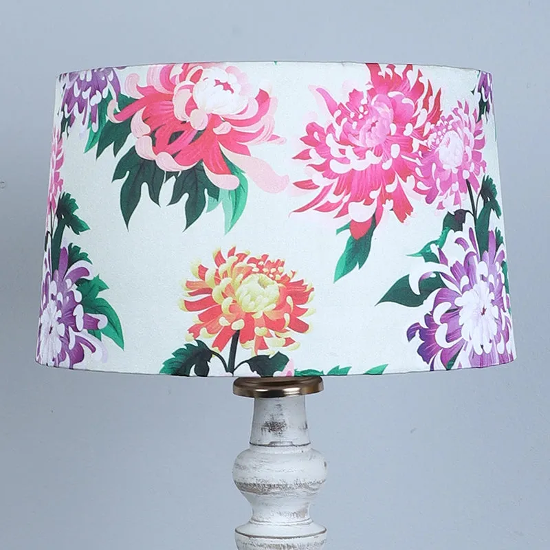 Miyabi Totem Printed Mango Wood Floor Lamp - White media 5