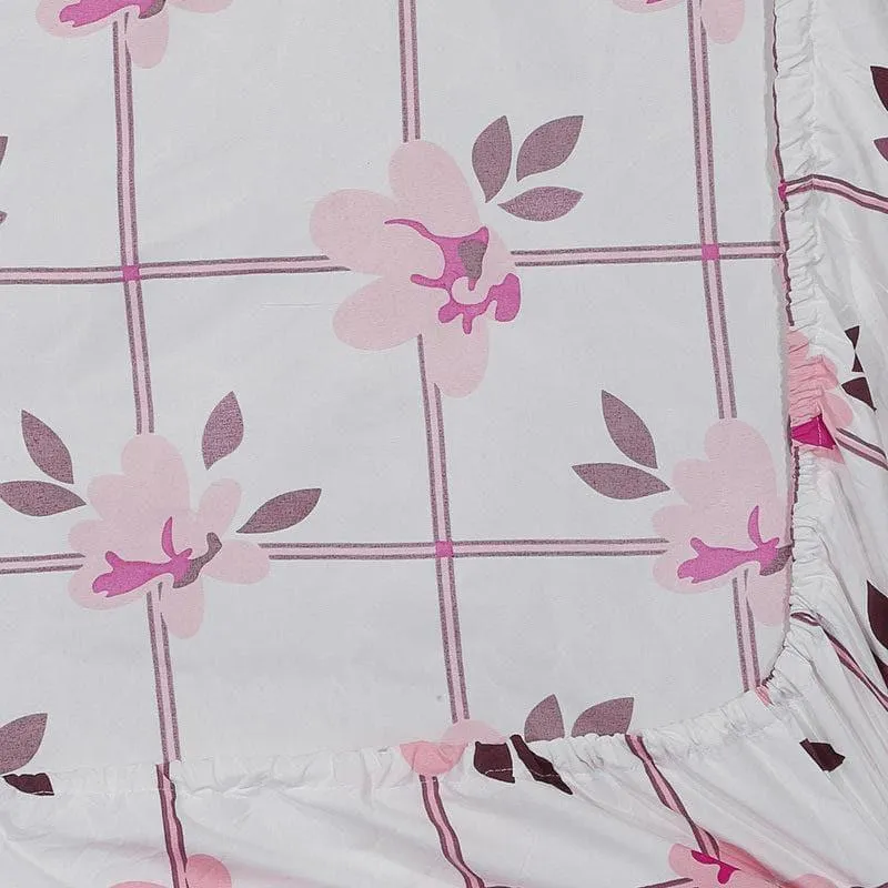 Zephyr Checkered Bedsheet (Pink) - 150 GSM media 5