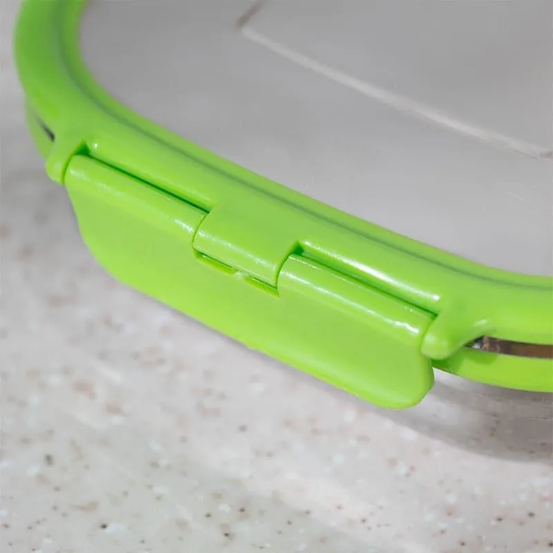 Vidora Green Stainless Steel Lunch Box (775/150 mL) - Two Piece Set media 8
