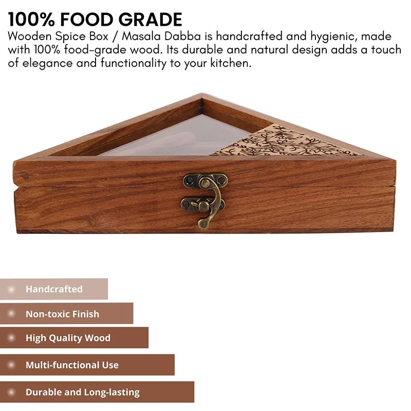 Garza Sheesham Wood Masala Box - Two Piece Set media 8