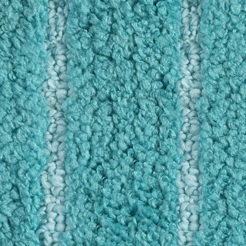 StripeEase Microfiber Bath Mats (Sky Blue) - Set of Two media 3