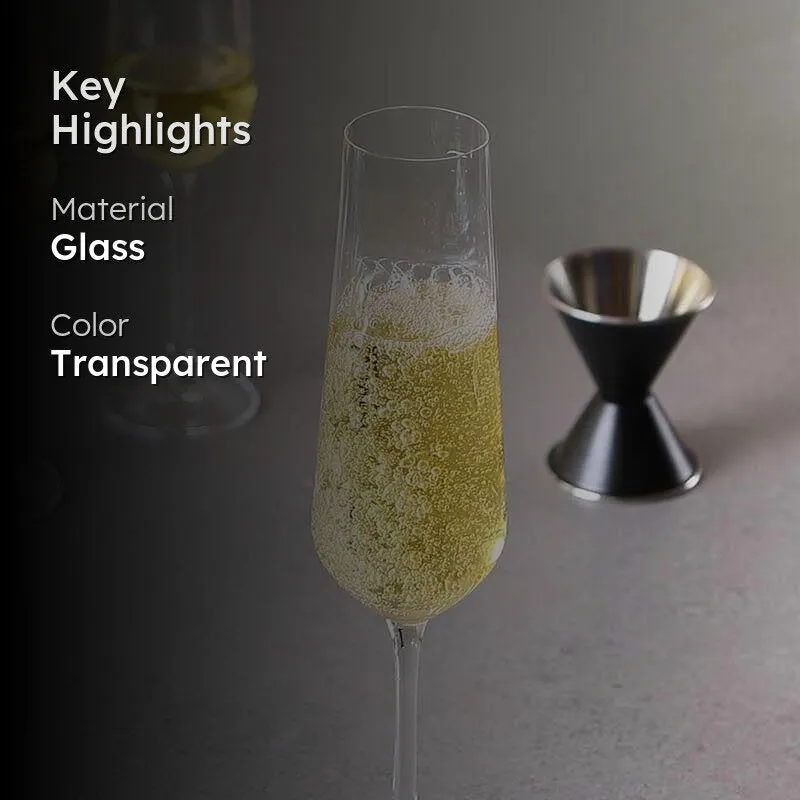 Classic Bohemia Crystal Champagne Flute - Set of Six media 2