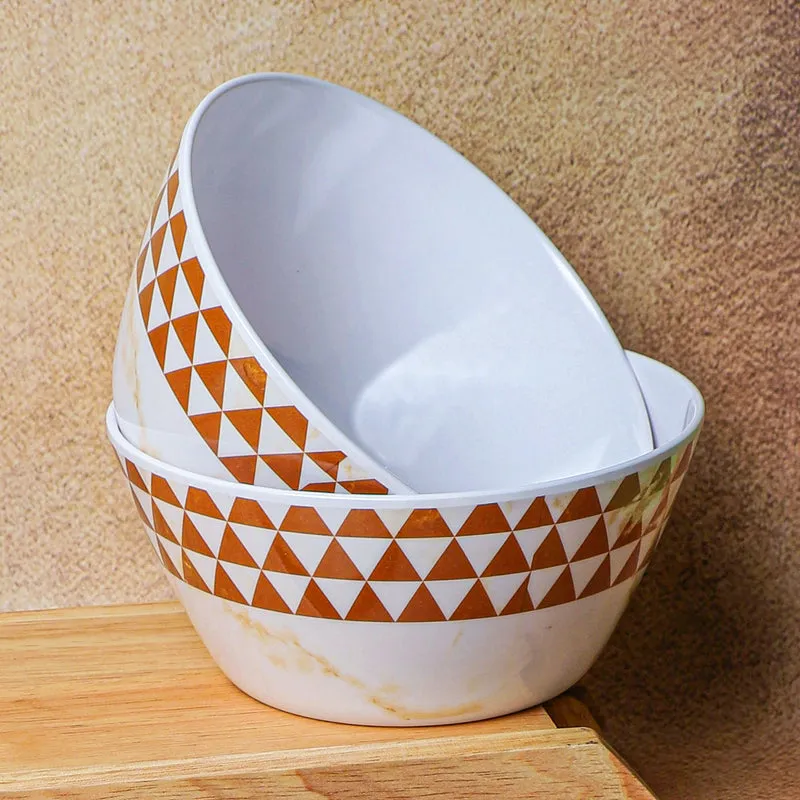 Jisho Melamine Snack Bowl (Brown/750 mL) - Set Of Two media 4
