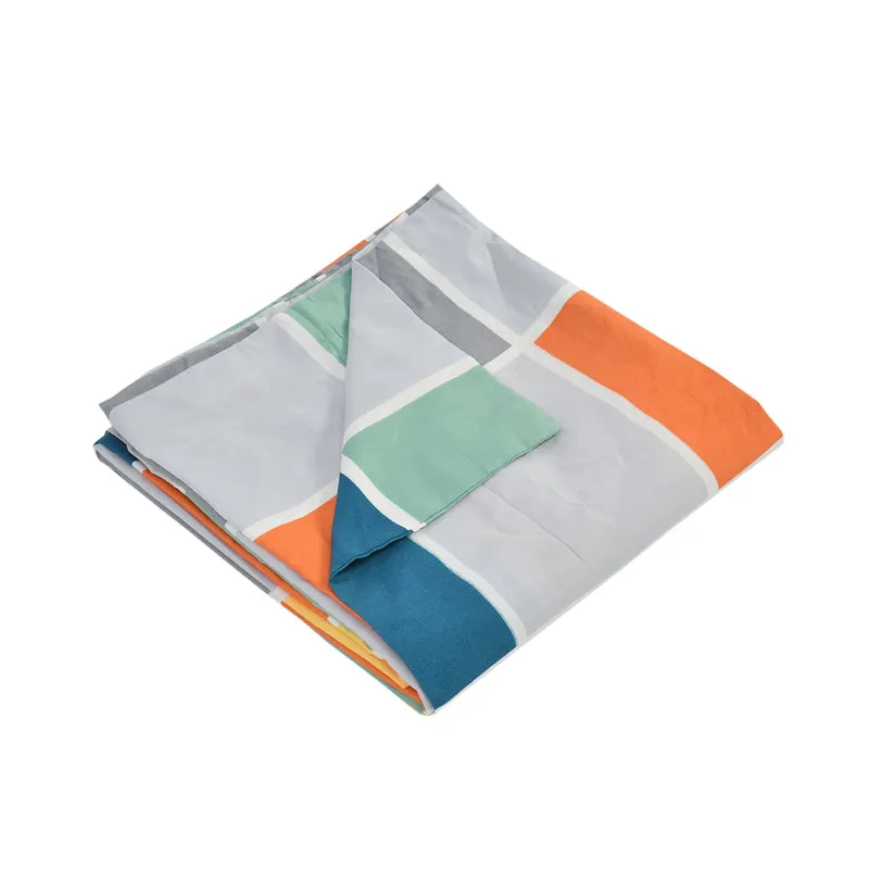 Rubik’s Rhythm Geometric Cotton Duvet Cover - 210 TC media 5