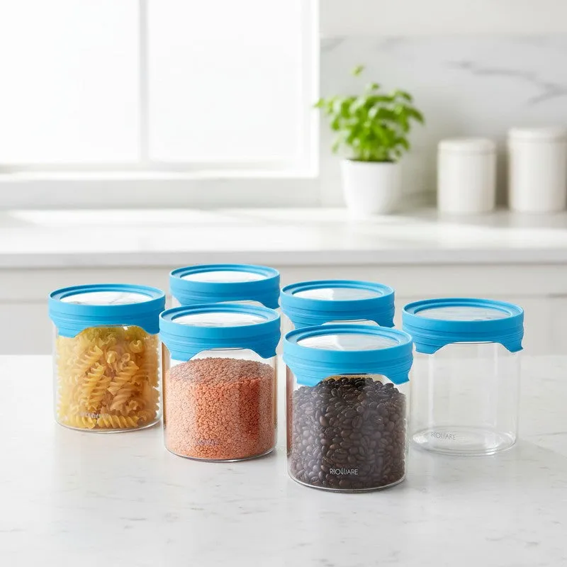 Rioware Pure Stack Borosilicate Glass Jar (400 mL Each) - Set Of Six media 1