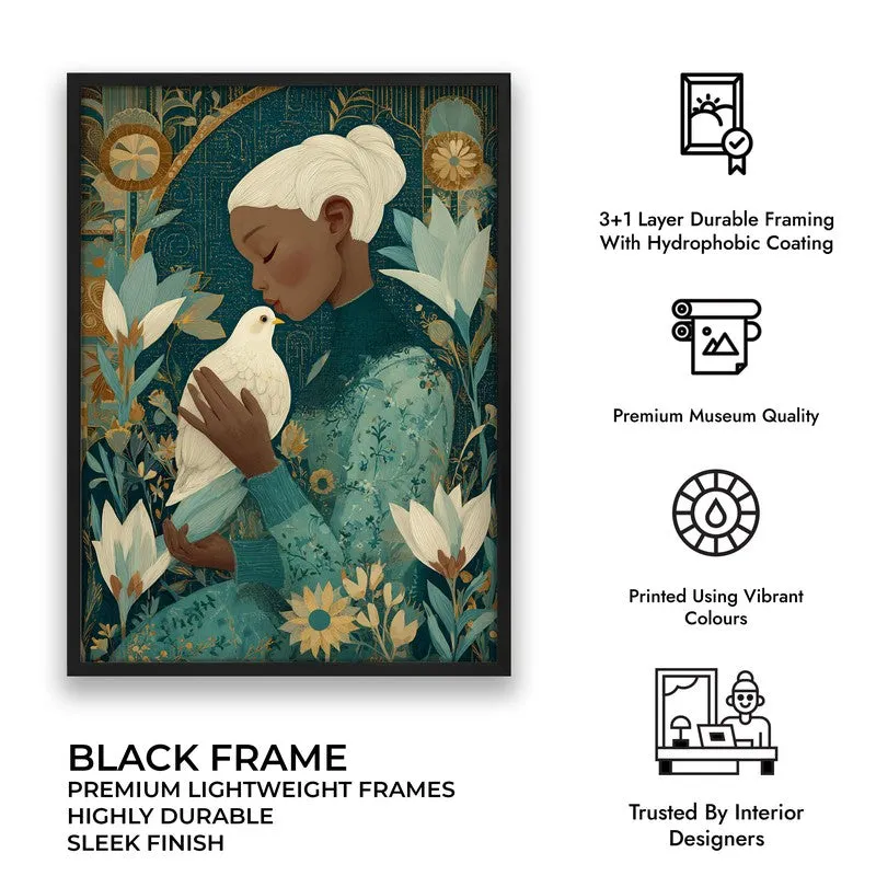 Dovehue Canvas Wall Painting - Black Frame media 9