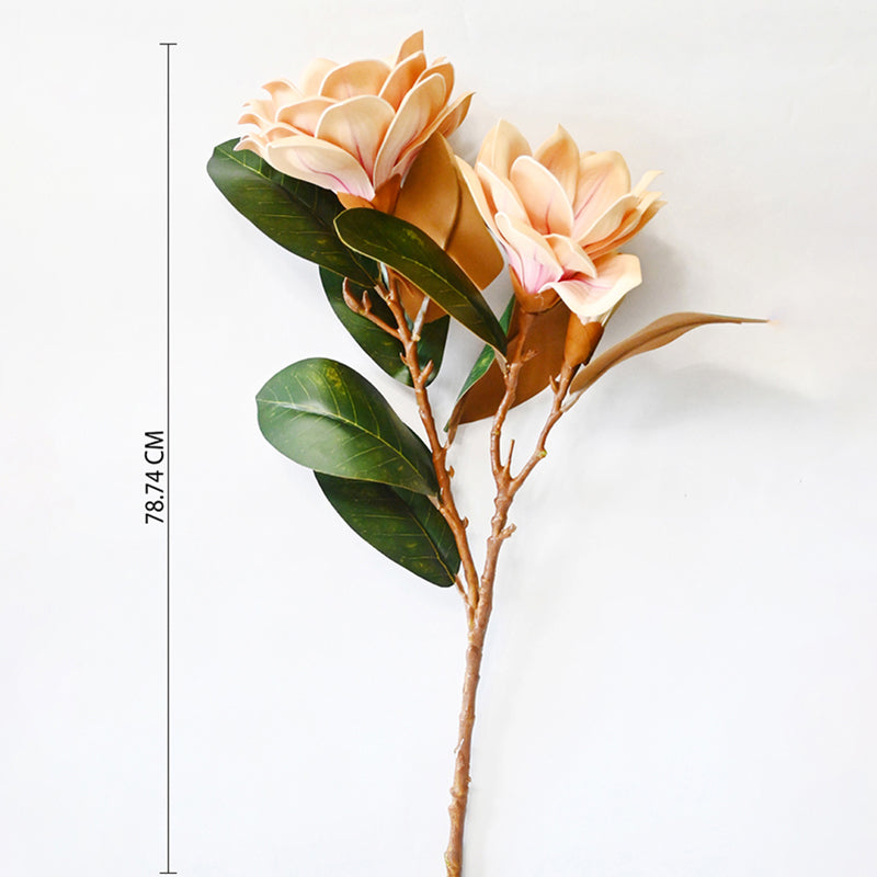 Artificial Magnolia Flower Stick - Peach media 5
