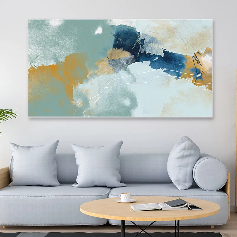 Abstract Cloud Patch Canvas Wall Painting media 1