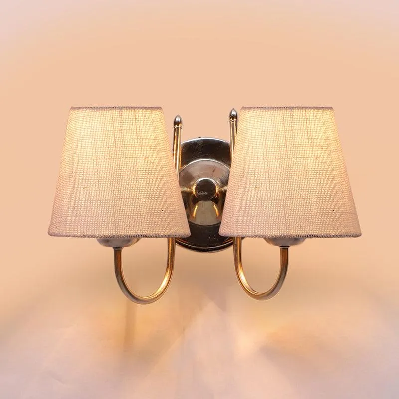Veda Duo Fabric & Metal Wall Lamp - Beige media 3