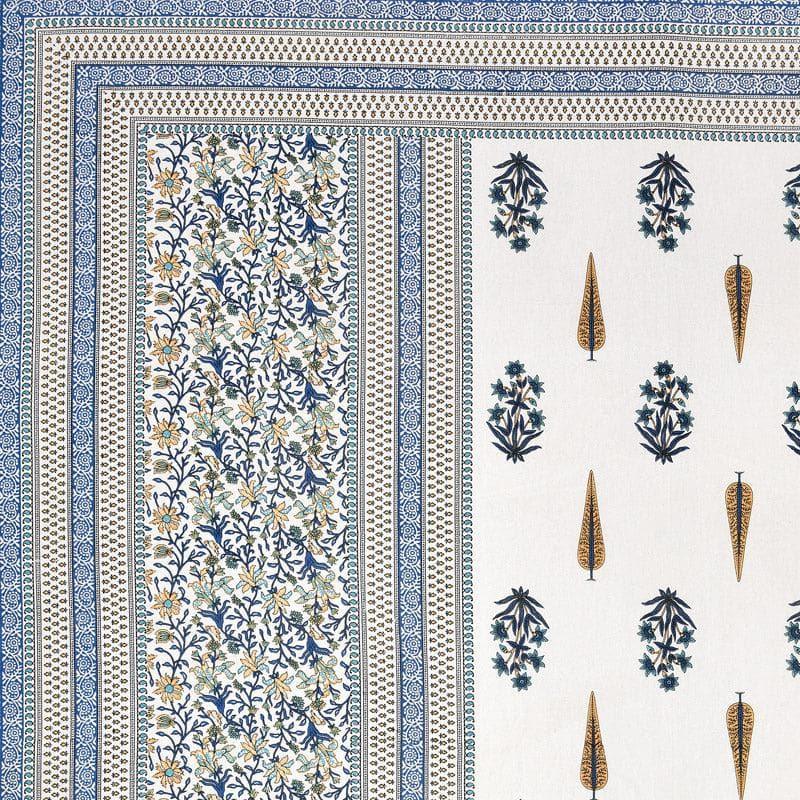 Amrutha Ethnic Printed Cotton Bedsheet (Blue) - 140 TC media 4