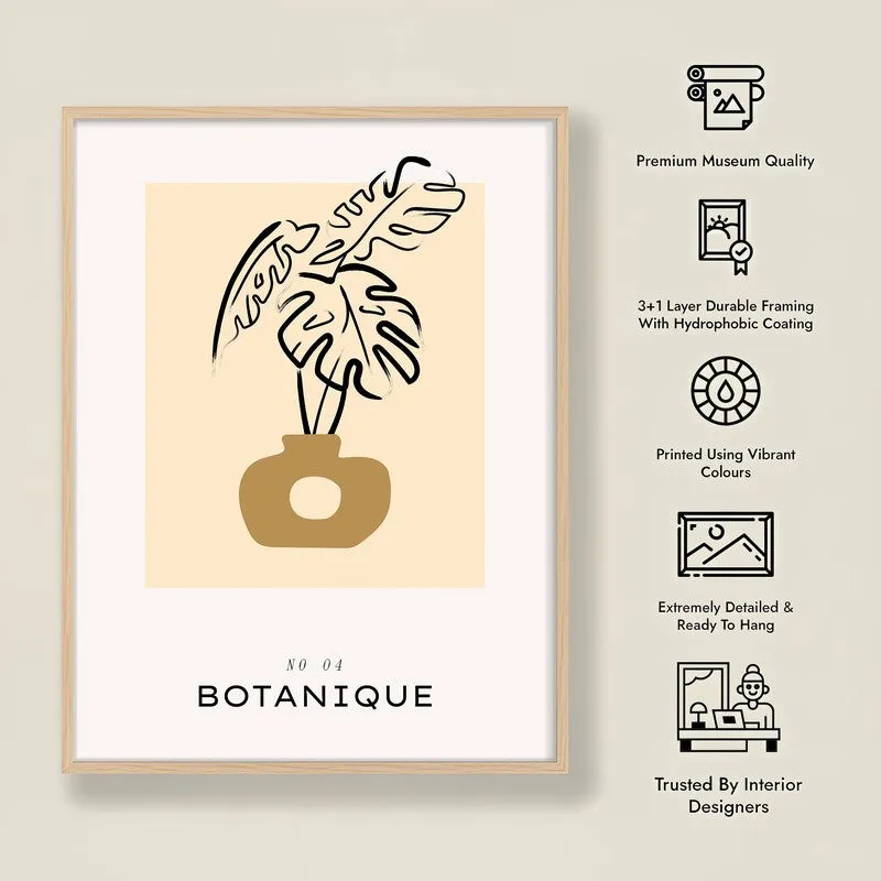 Tropical Stillness Canvas Wall Painting With Brown Frame media 9