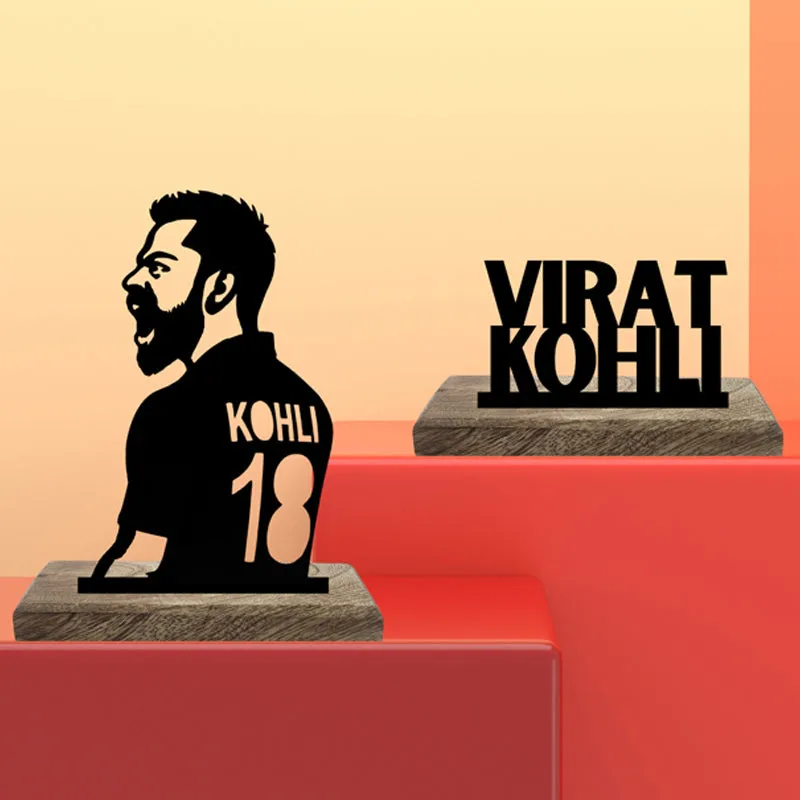 Virat Kohli Silhouette Showpiece - Set Of Two media 3