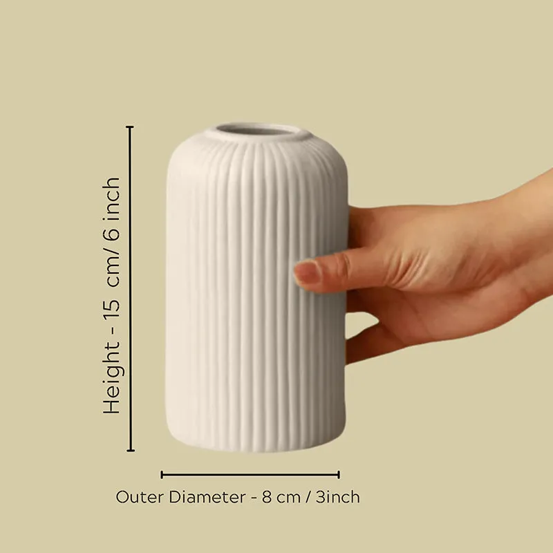 Harmona Ceramic Vase - Grey media 6