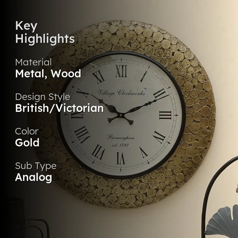 Goldline Chrono Analog Wall Clock media 2