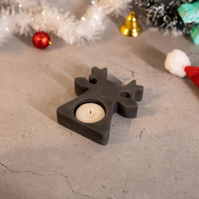 Esra Reindeer Candle Holder - Black media 3