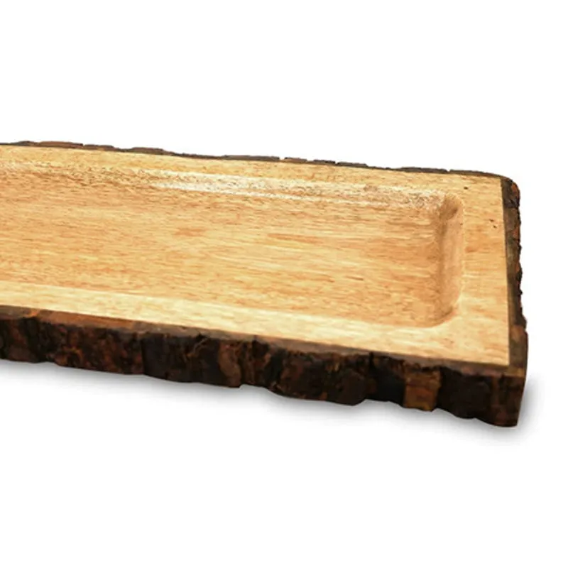 BarkServe Rectangle Mango Wood Serving Platter media 4