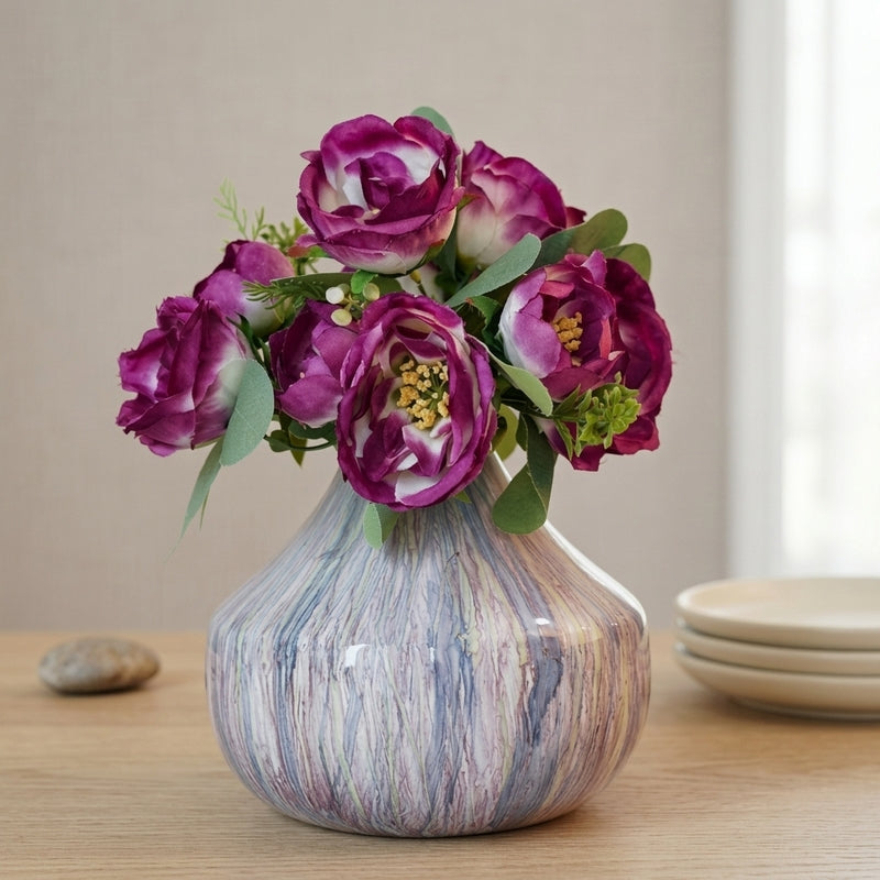Geloria Short Metal Vase