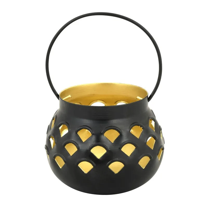Marakki Matki Tealight Candle Holder (Yellow & Black) - Set Of Two media 5