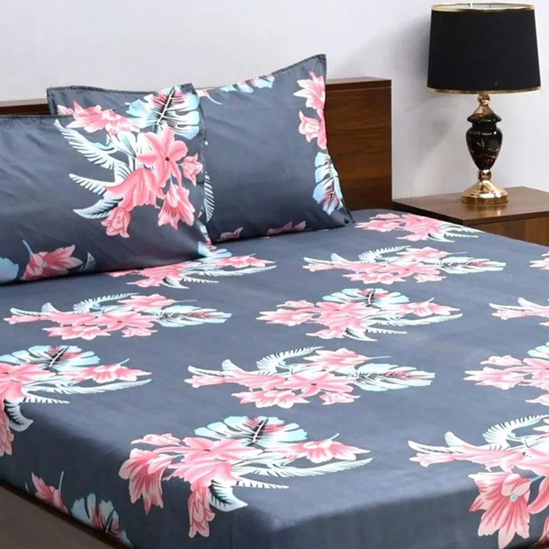 Ijaya Floral Microfiber Bedsheet - 110 GSM media 4