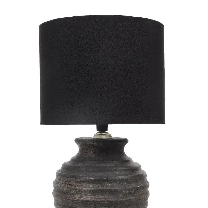 Bisara Palmer Fabric Table Lamp - Black,Brown media 4