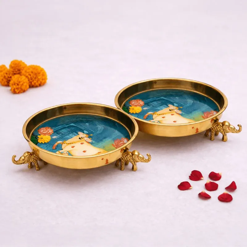 Divine Petal Aura Metal Urli - Set of Two media 3