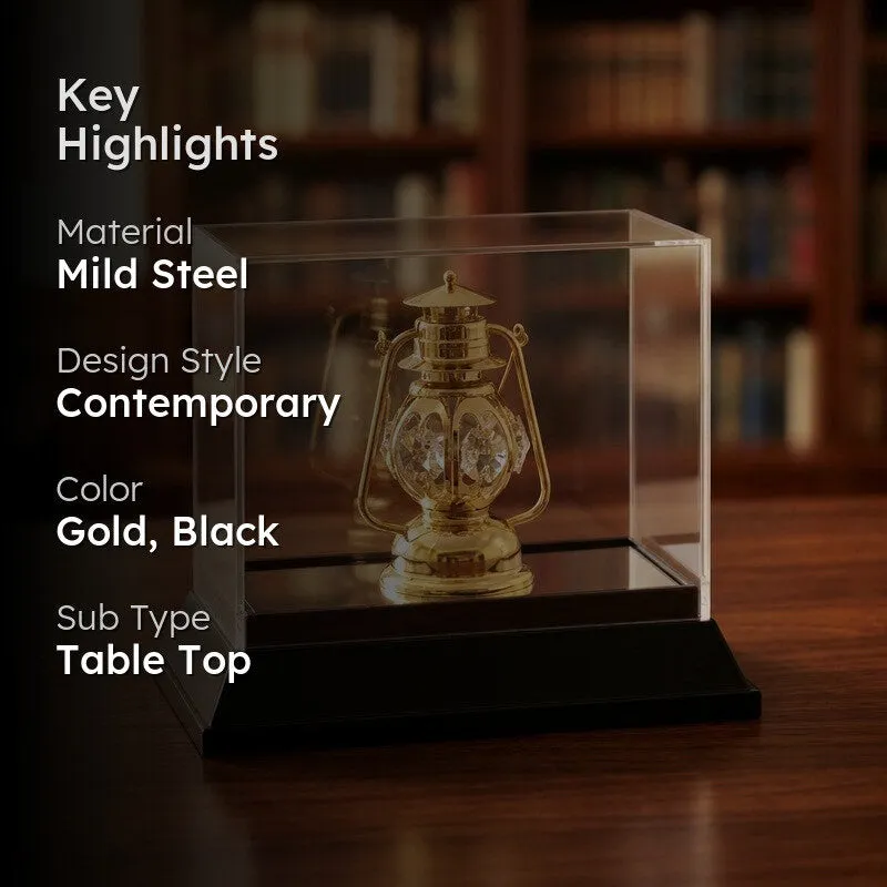 Dynasty Latern 24K Gold Plated Mild Steel Showpiece media 2