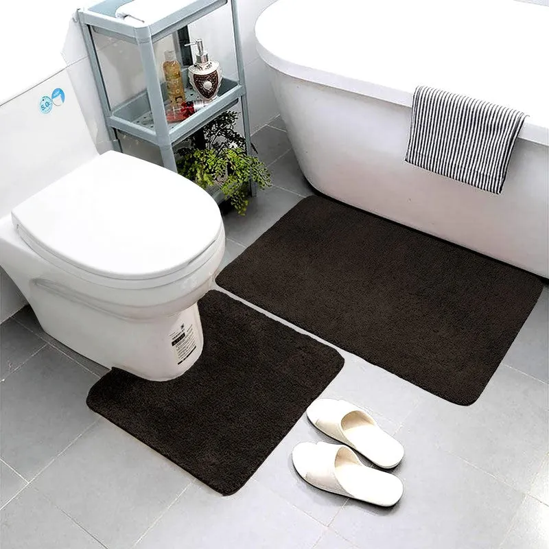 BathEase Anti Skid Bath Mats (Brown) - Set of Two media 4