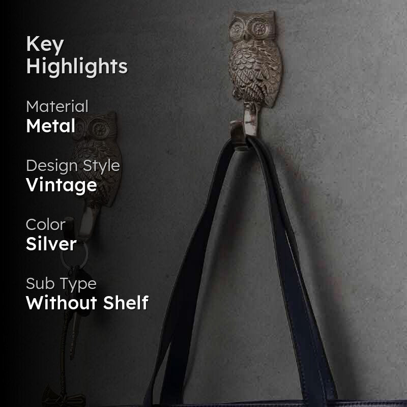 Wise Owls Wall Hook - Set Of Two media 2