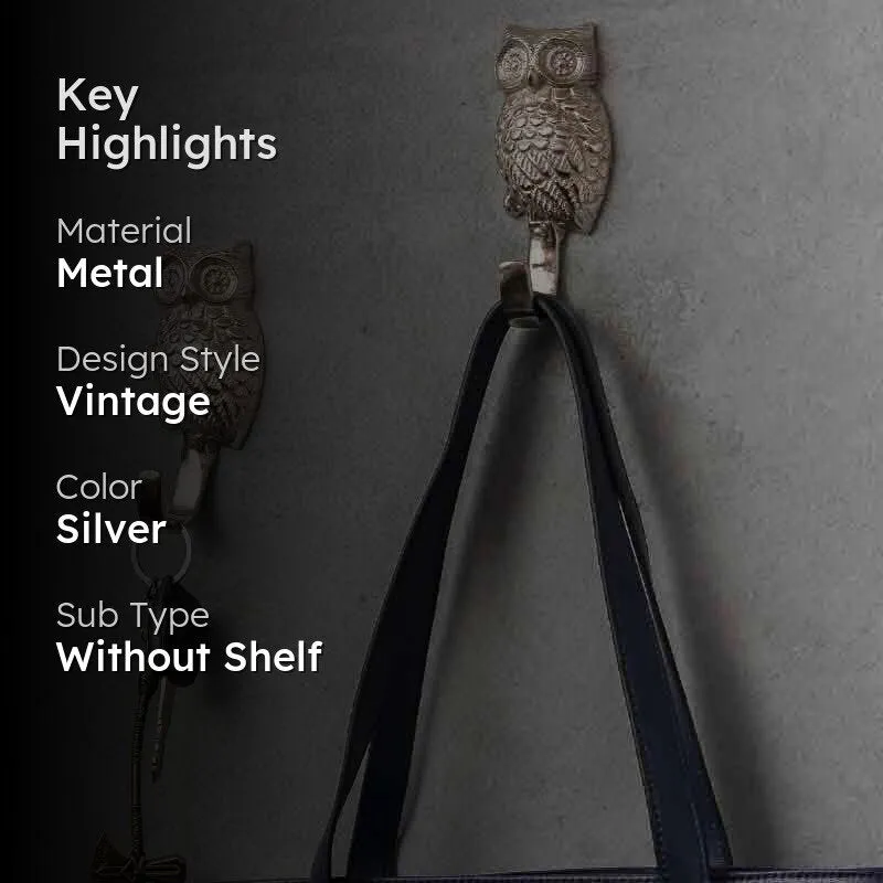 Wise Owls Wall Hook - Set Of Two media 2