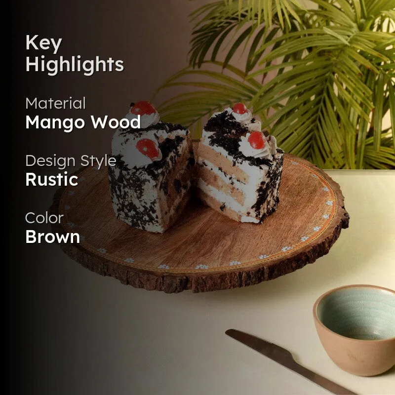 Valvric Mango Wood Cake Stand media 2
